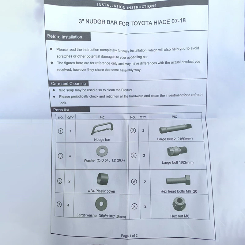 HIACE Front Bumper 2007-2018