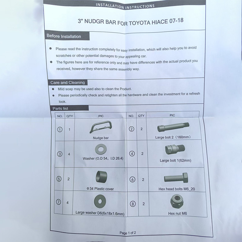 HIACE Front Bumper 2007-2018