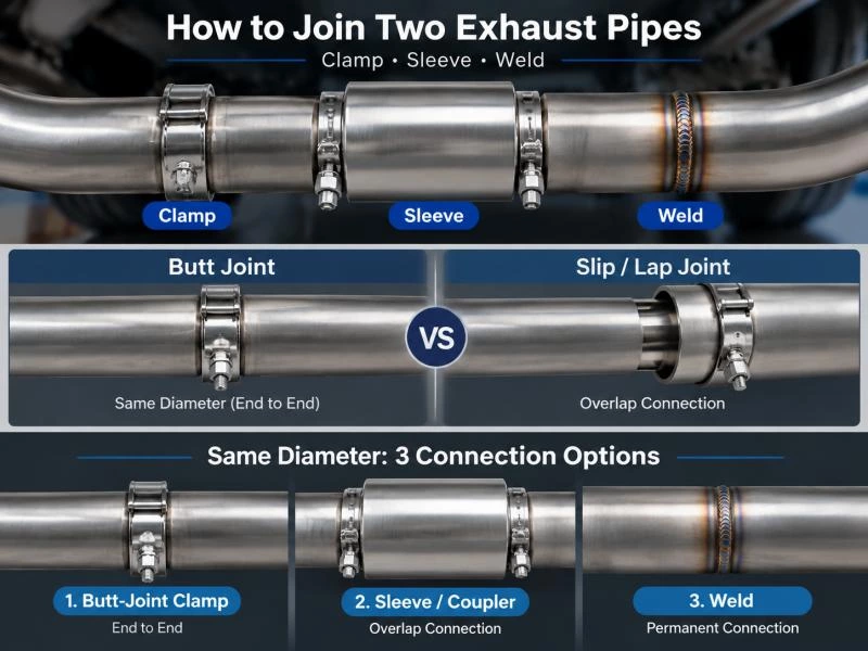 How to Join Two Exhaust Pipes: Clamps, Sleeves or Welding?